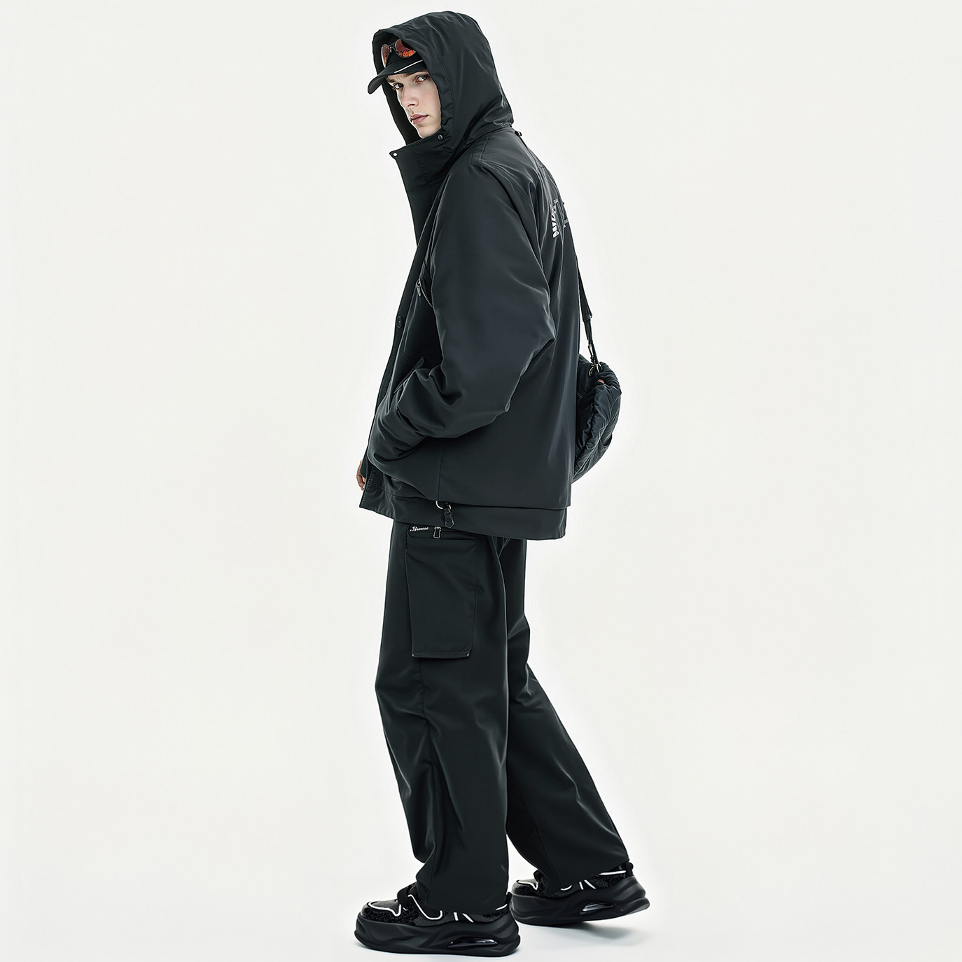 Crack Texture Frayed Edge Air Cushion Breathable Chunky Sneakers - Image 8