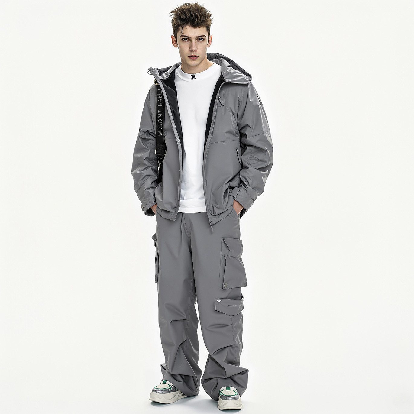 Crack Texture Frayed Edge Air Cushion Breathable Chunky Sneakers - Image 7