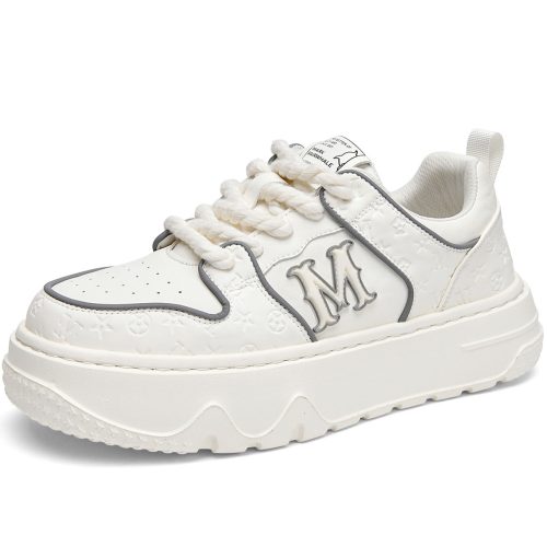 Embossed M Brand Thick Rope Laces Breathable Chunky Sneakers