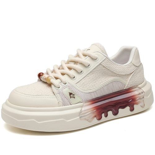 Low Cut Lace Up Platform Fashion Element Skateboard Shoes