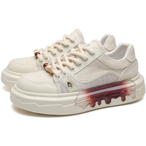 Alternative view of Low Cut Lace Up Platform Fashion Element Skateboard Shoes