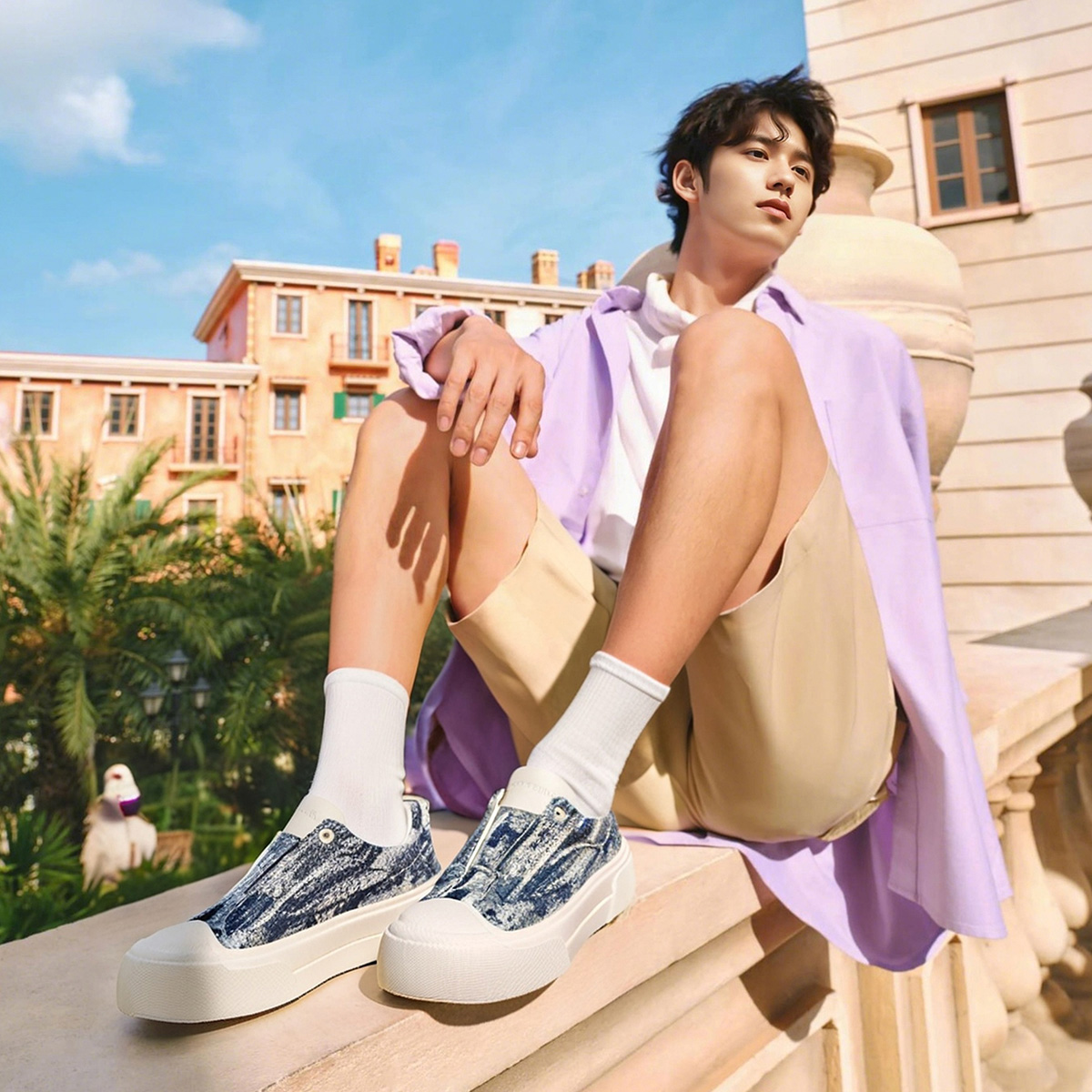 Low Top Slip On Breathable Paneled Chunky Platform Skate Shoes - Image 3