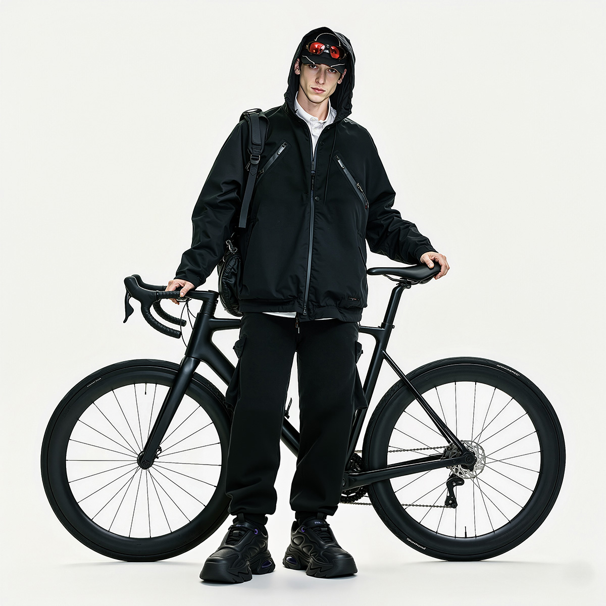 Mens Air Cushion Platform Sneakers Minimalist Stitched Molded Upper Design - Image 6