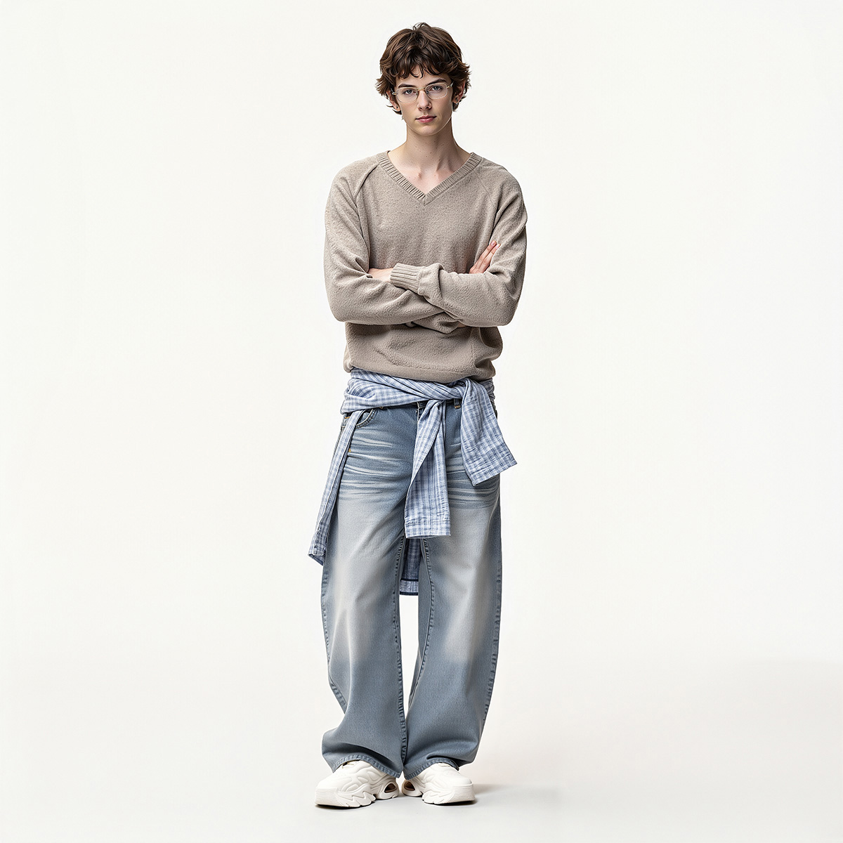 Mens Air Cushion Platform Sneakers Minimalist Stitched Molded Upper Design - Image 5