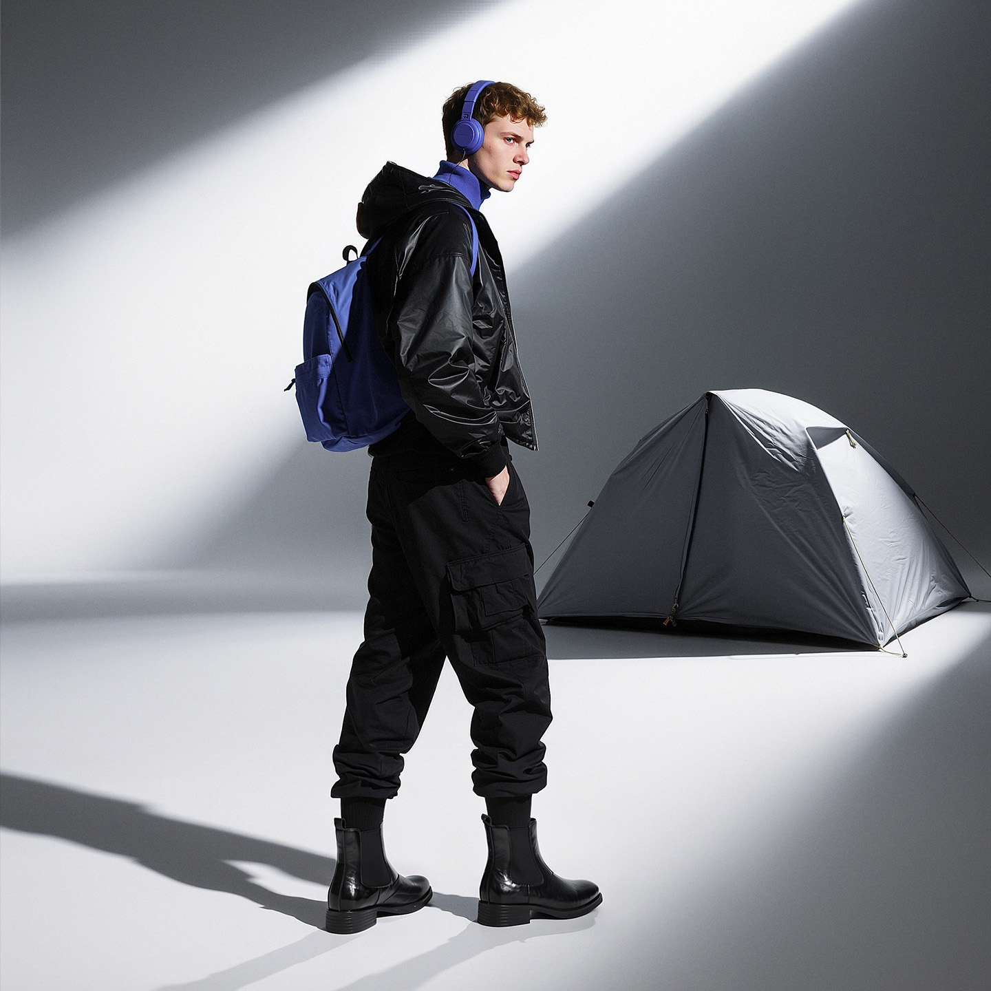 Mens Black Pointed Toe Genuine Leather Chelsea Boots - Image 5