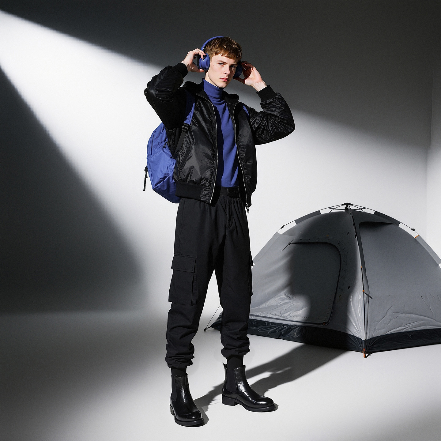 Mens Black Pointed Toe Genuine Leather Chelsea Boots - Image 7