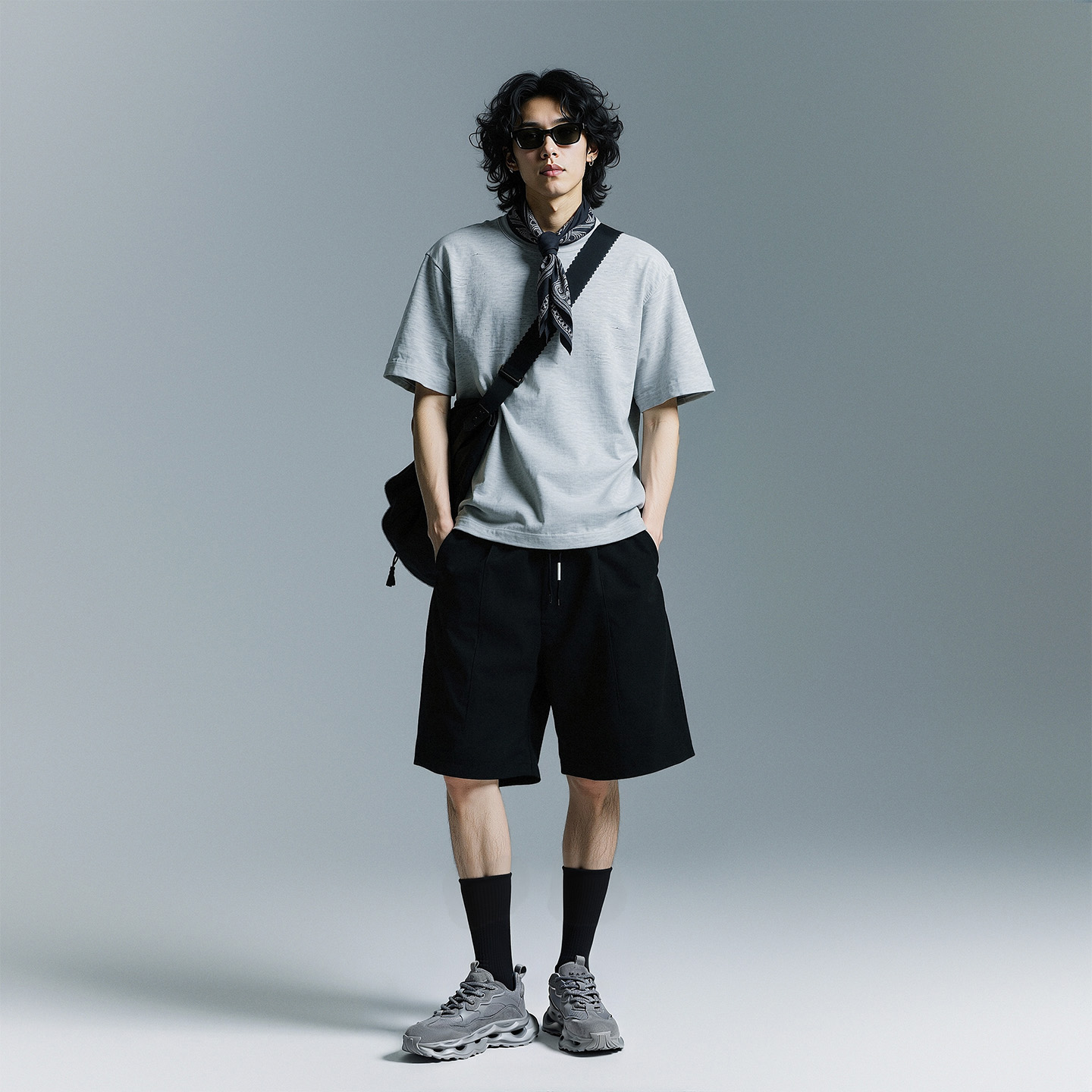 Mens Breathable Chunky Dad Sneakers with Wavy Cutout Sole - Image 6