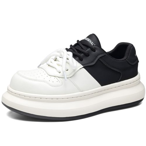 Mens Breathable Color Block Platform Street Sneakers