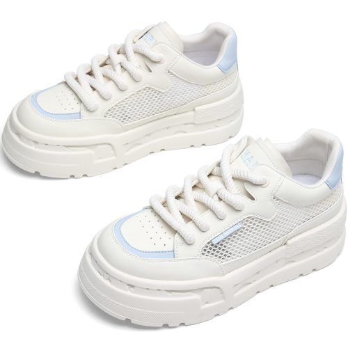 Alternative view of Mens Breathable Mesh Platform Skate Shoes with Embossed Outsole