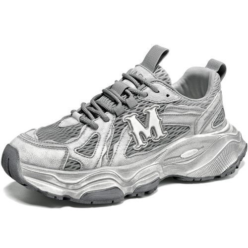 Mens M Letter Breathable Mesh Platform Dad Shoes