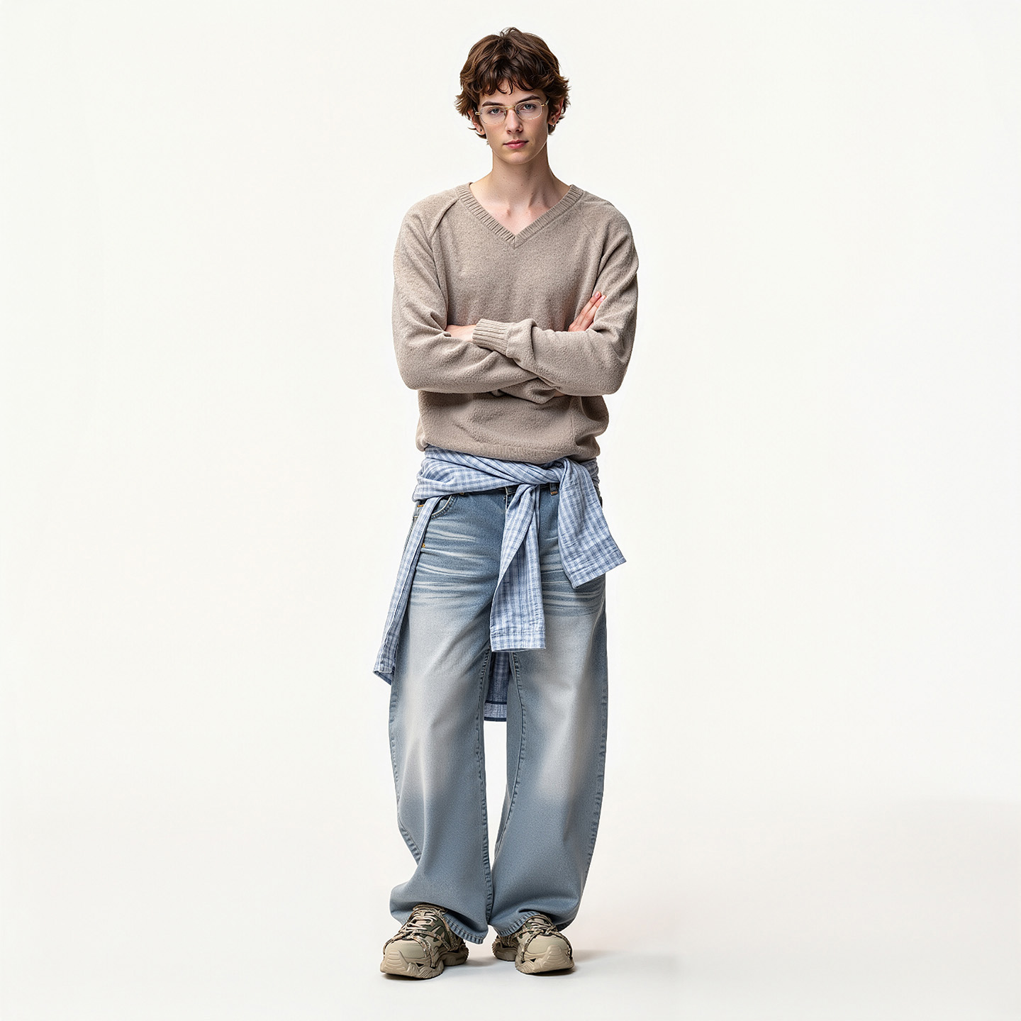 Mens Breathable Platform Trendy Sneakers with Metal Eyelet Fastened Multi Laces - Image 6