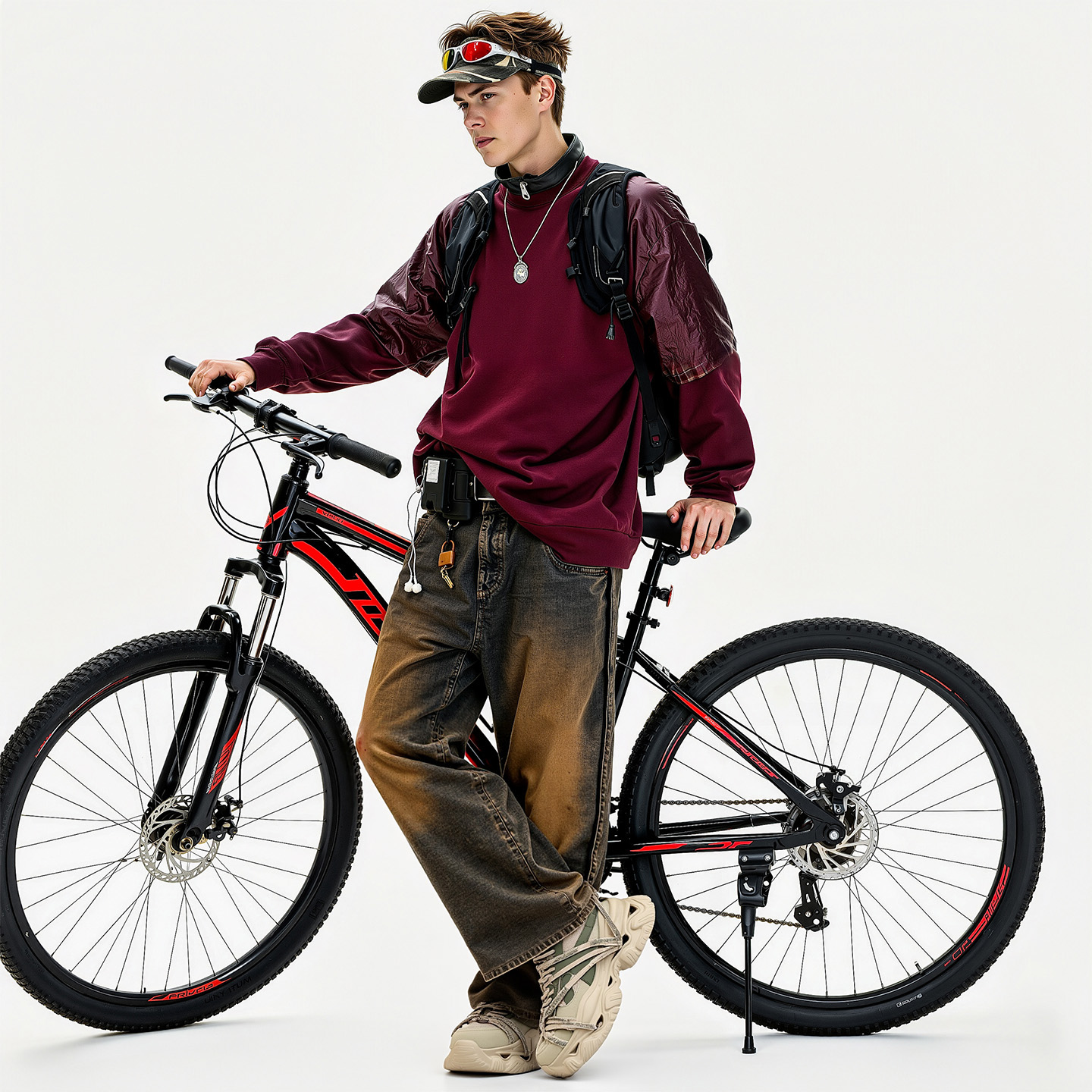 Mens Breathable Platform Trendy Sneakers with Metal Eyelet Fastened Multi Laces - Image 4