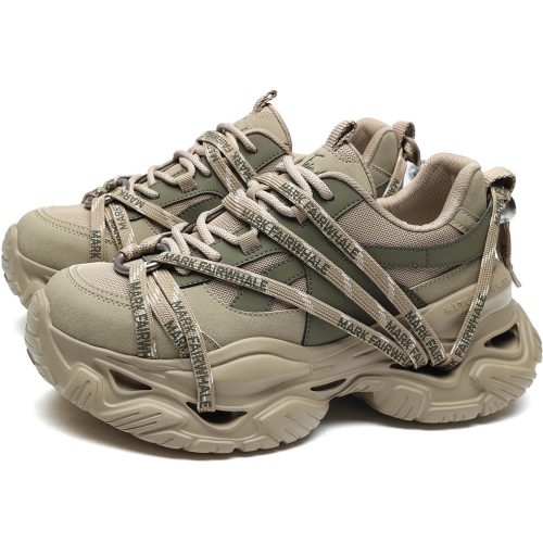 Alternative view of Mens Breathable Platform Trendy Sneakers with Metal Eyelet Fastened Multi Laces