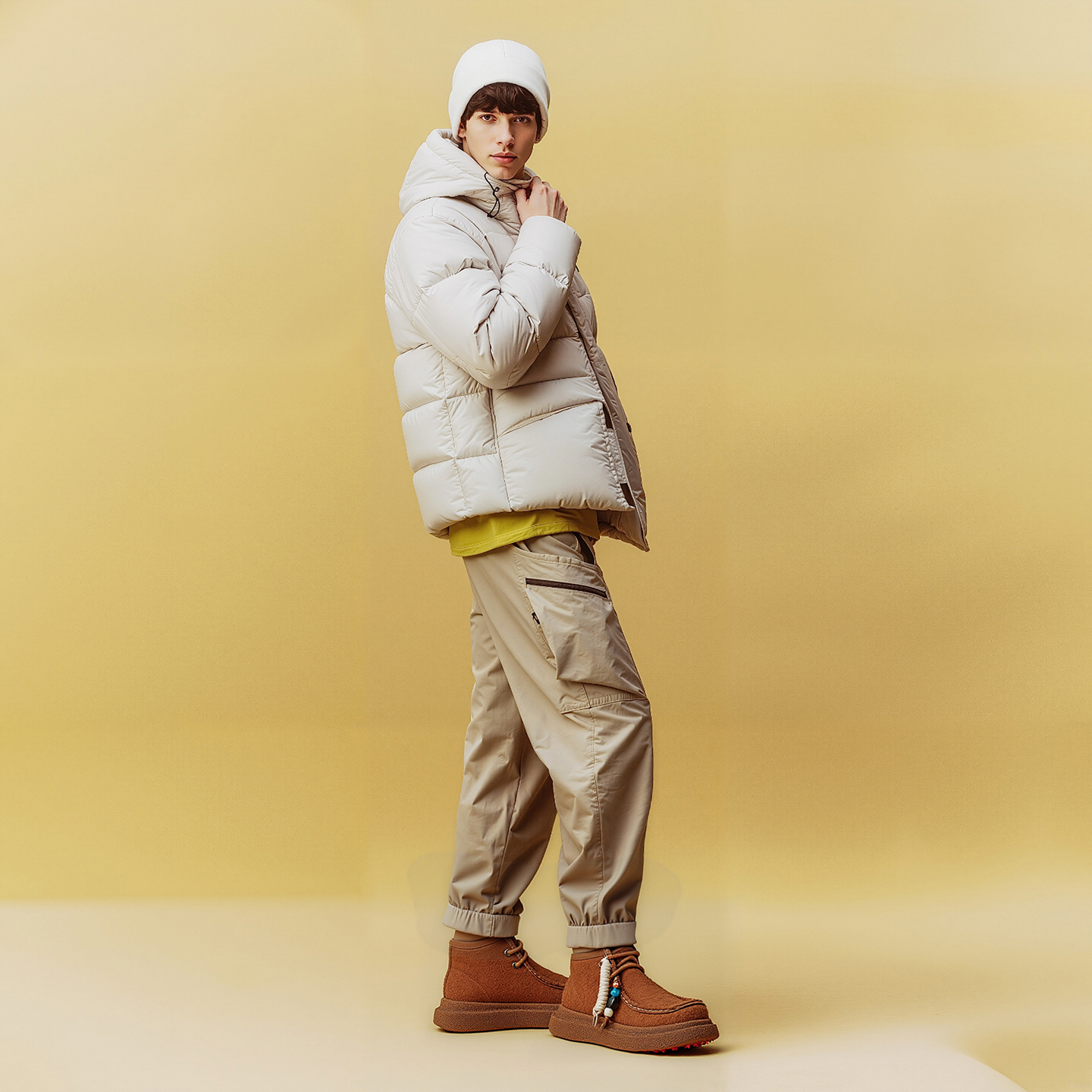 Mens Brushed Suede Thick Soled Casual Ankle Boots with Bead Embellishments - Image 3