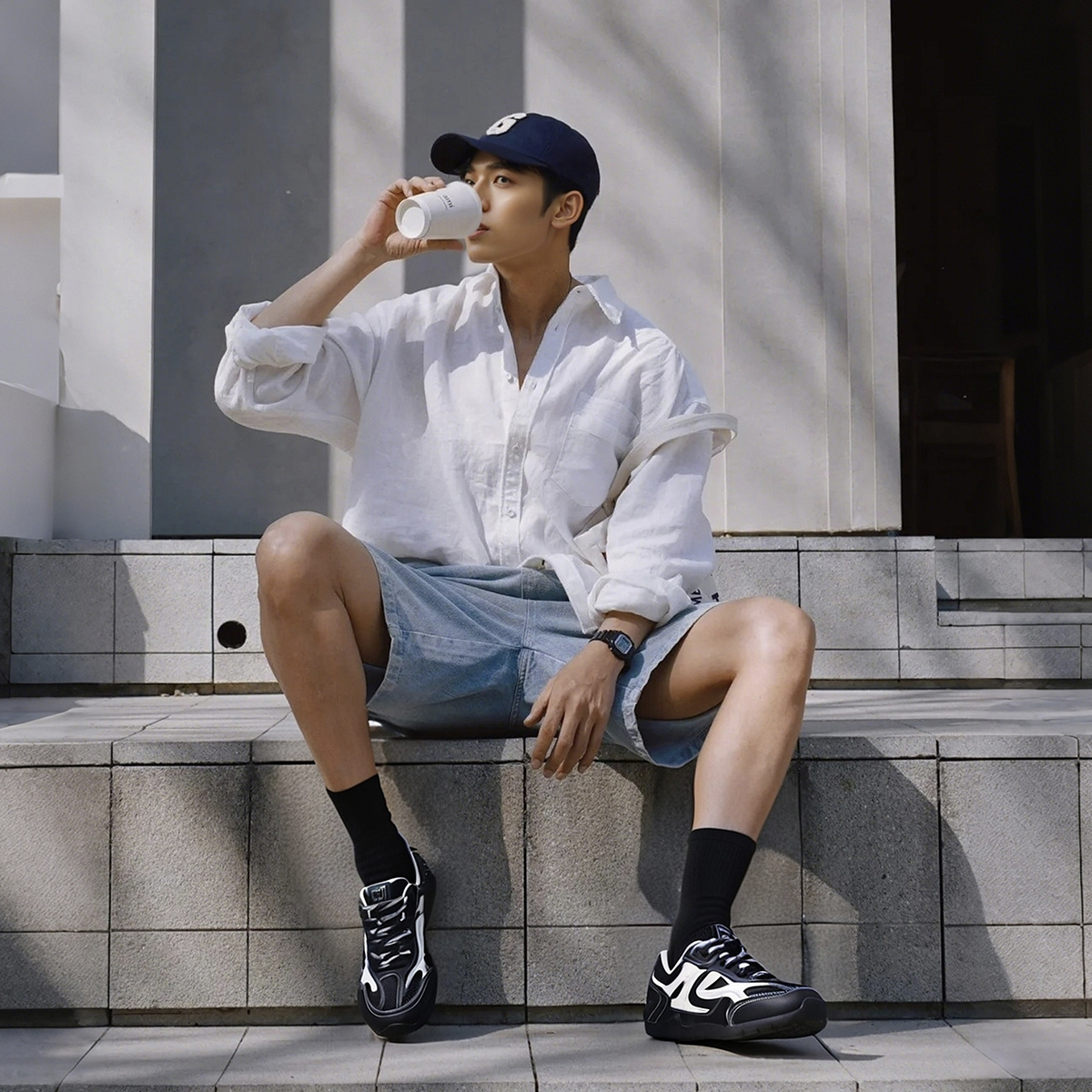 Mens Color Block Breathable Mesh German Army Trainer Sneakers - Image 6