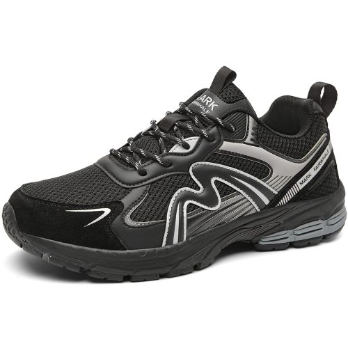 Mens Color Block Chunky Mesh Dad Shoes with Criss Cross Laces and M Logo