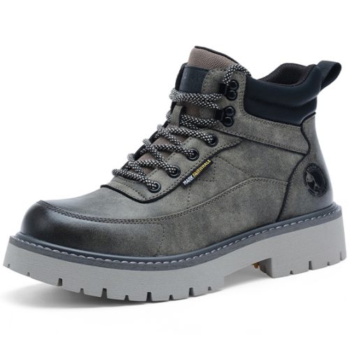 Mens Color Rubbing Mid Cut Hiking Boots with Lugged Outsole