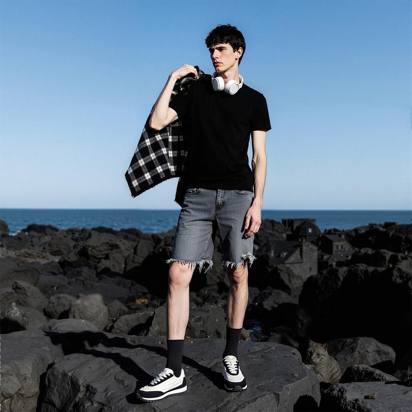 Mens Distressed German Trainer Sneakers with Flexible Soft Sole - Image 5