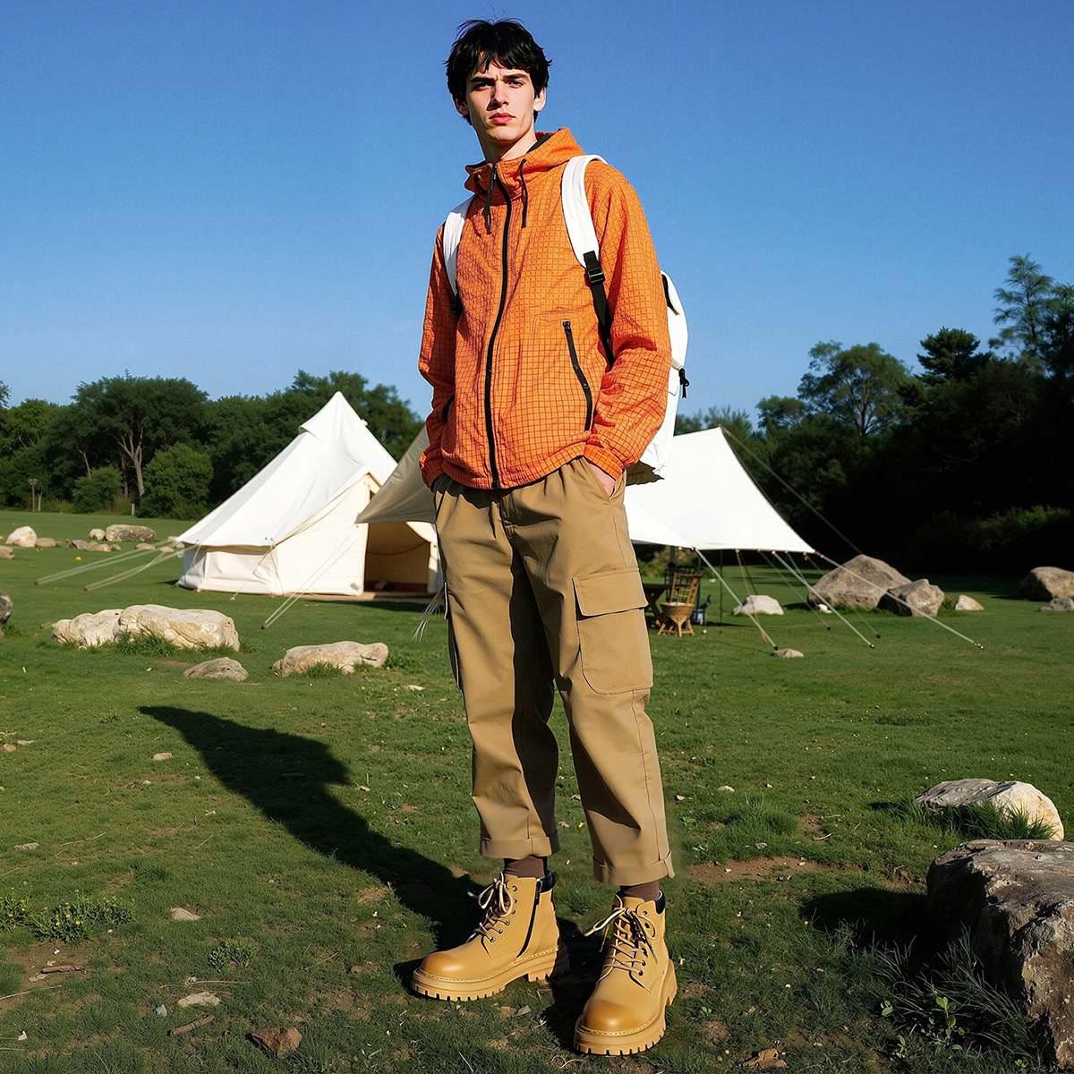 Mens High Top Waterproof Leather Doc Martens Boots with Lace Up - Image 4