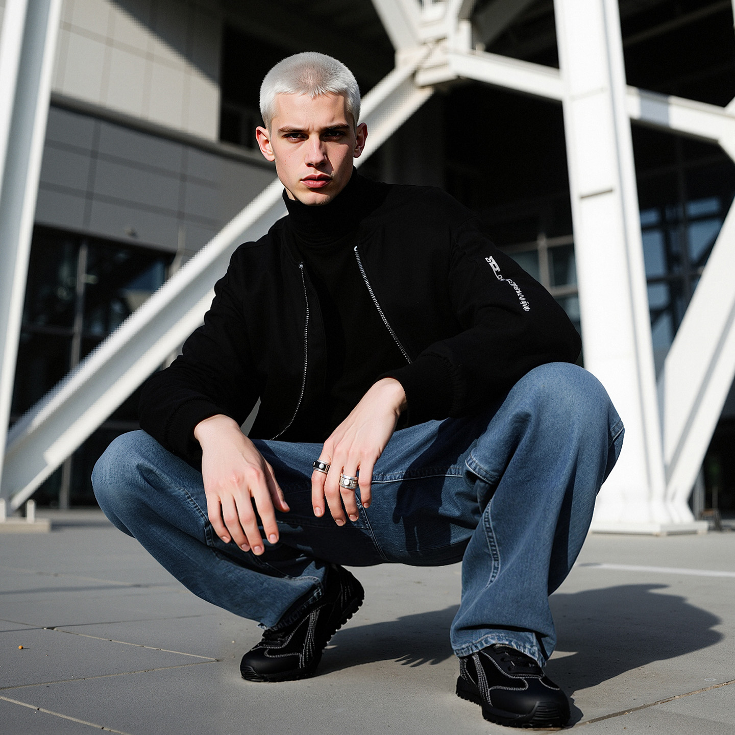 Mens Leather Suede Paneled Casual Trainer with Serrated Sole - Image 8