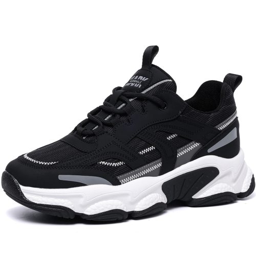 Mens Low Top Breathable Mesh Platform Sneakers