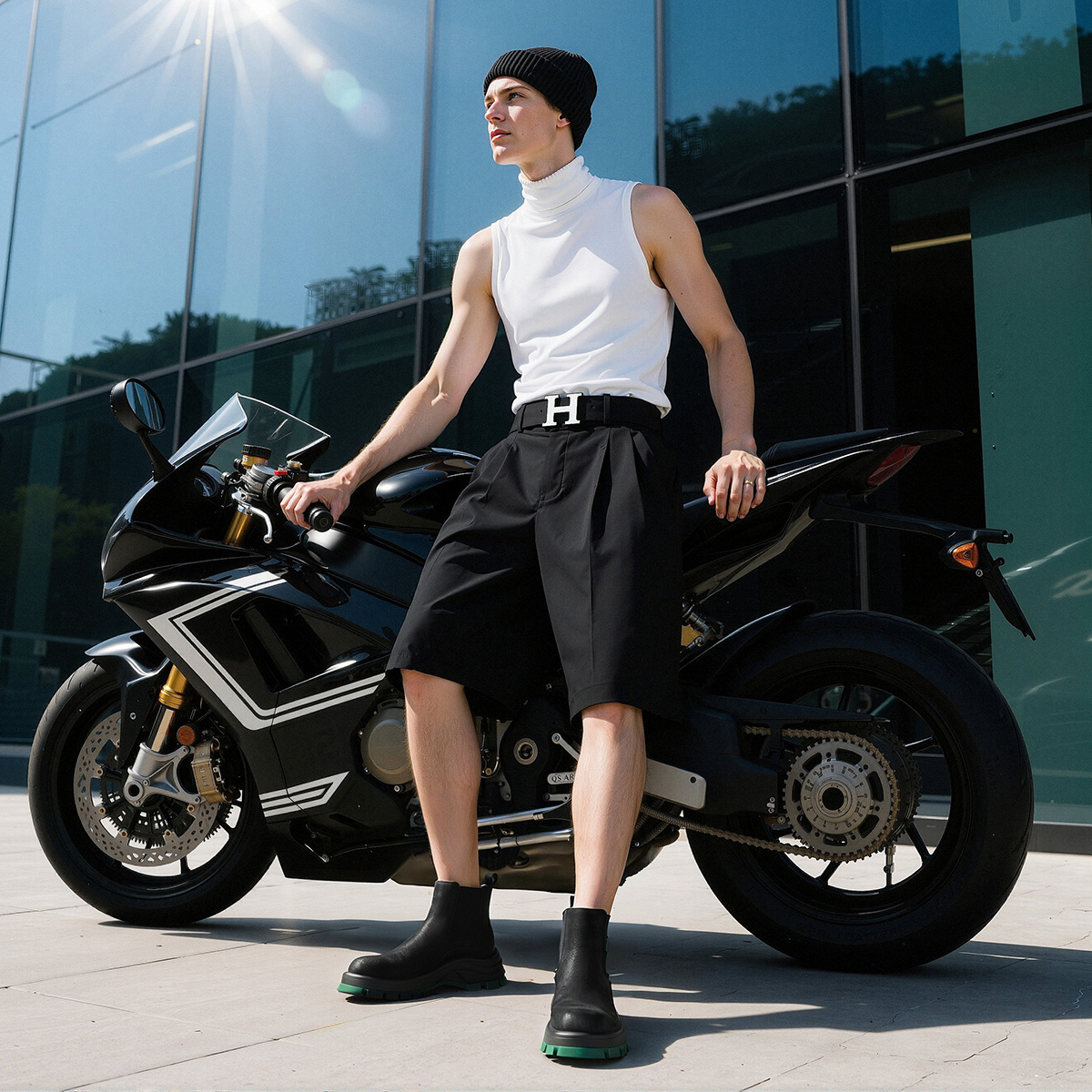 Mens Lugged Outsole Slip Resistant Chelsea Boots - Image 7