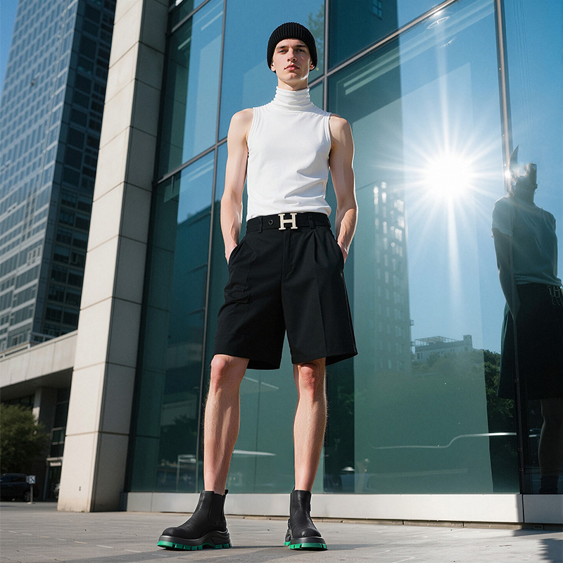 Mens Lugged Outsole Slip Resistant Chelsea Boots - Image 9