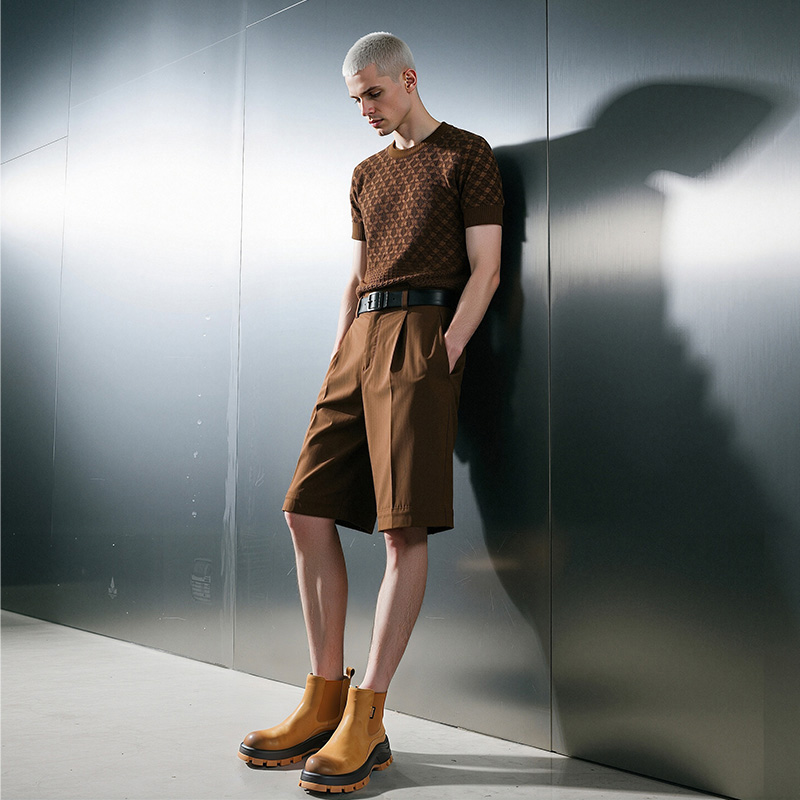 Mens Lugged Outsole Slip Resistant Chelsea Boots - Image 5