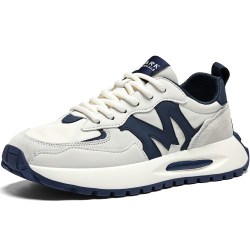 Mens M Fashion Platform Lace Up Sneakers with Colorblock Design