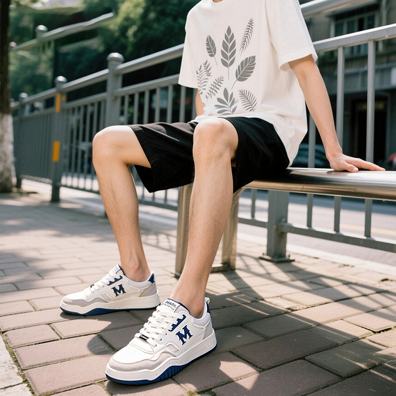 Mens M Letter Colorblock Platform Slip Resistant Skate Shoes - Image 4