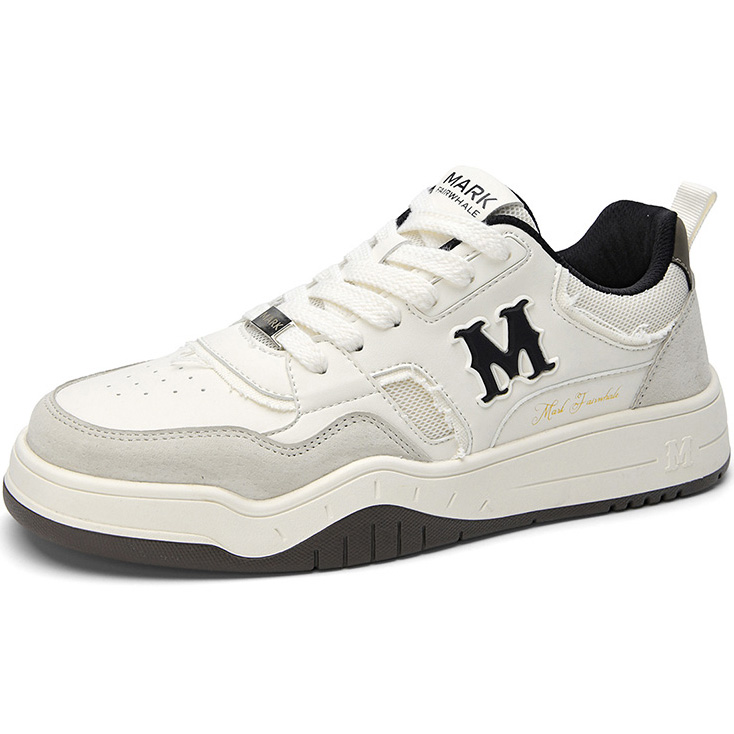 Mens M Letter Colorblock Platform Slip Resistant Skate Shoes - Image 2