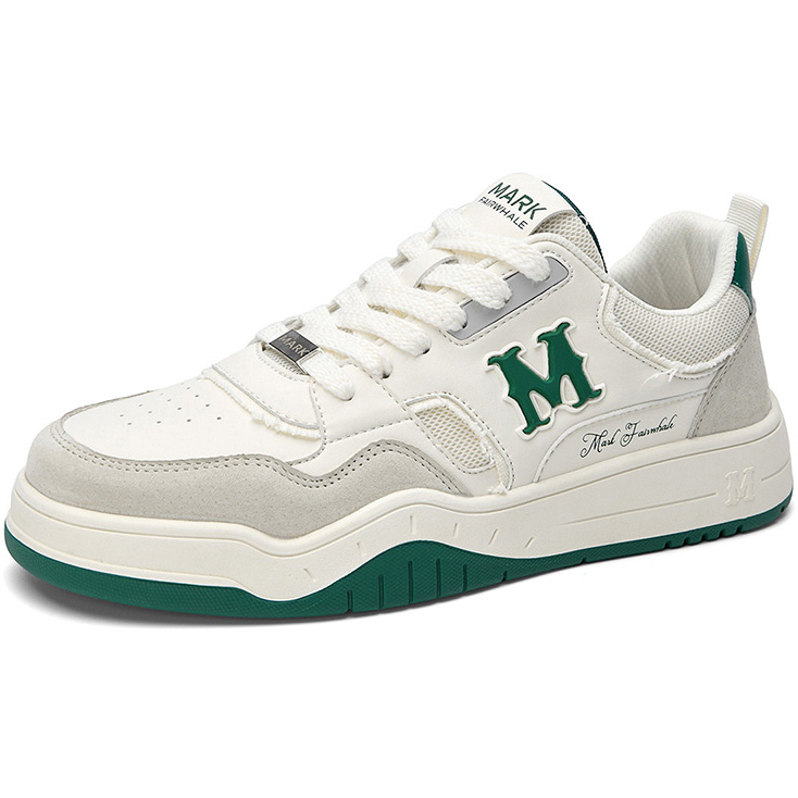 Mens M Letter Colorblock Platform Slip Resistant Skate Shoes - Image 3