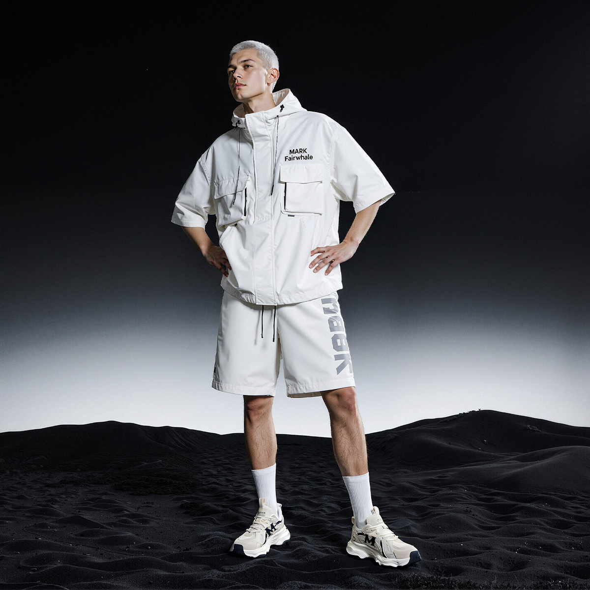 Mens M Logo Breathable Mesh Lace Up Chunky Dad Shoes - Image 6