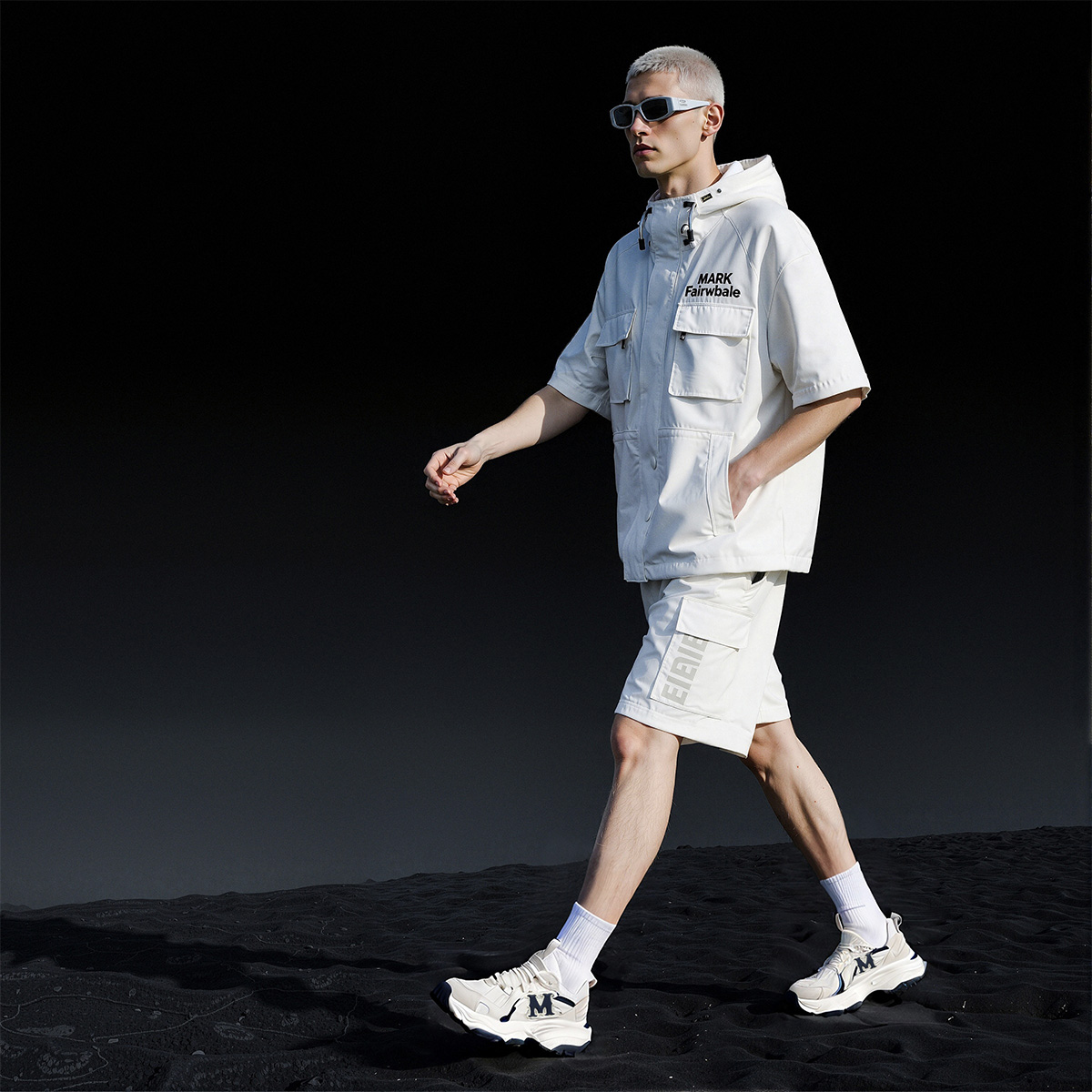 Mens M Logo Breathable Mesh Lace Up Chunky Dad Shoes - Image 8