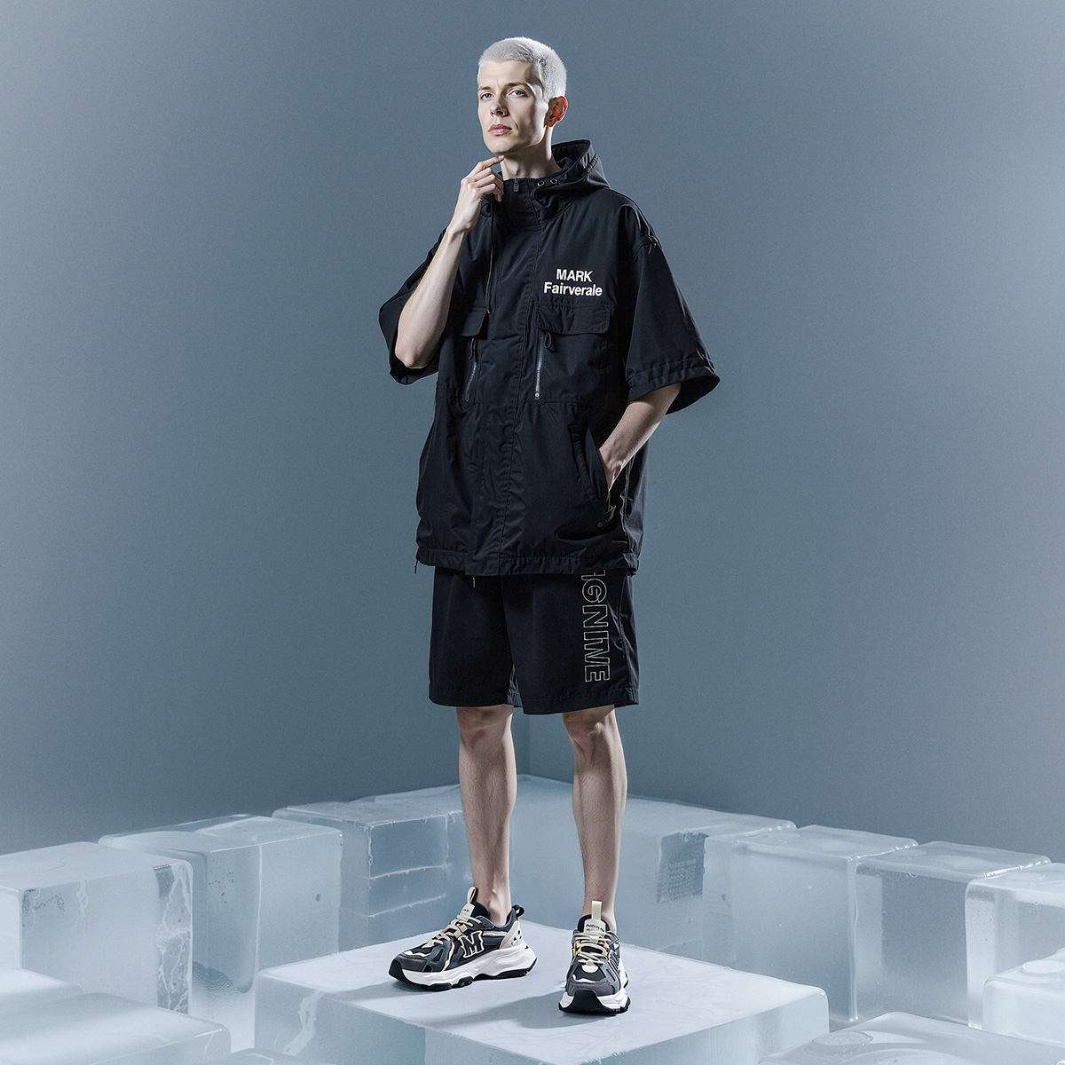 Mens M Logo Breathable Mesh Lace Up Chunky Dad Shoes - Image 4