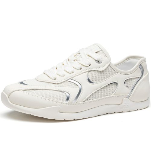 Mens Mesh and Leather Patchwork Lightweight German Army Sneakers