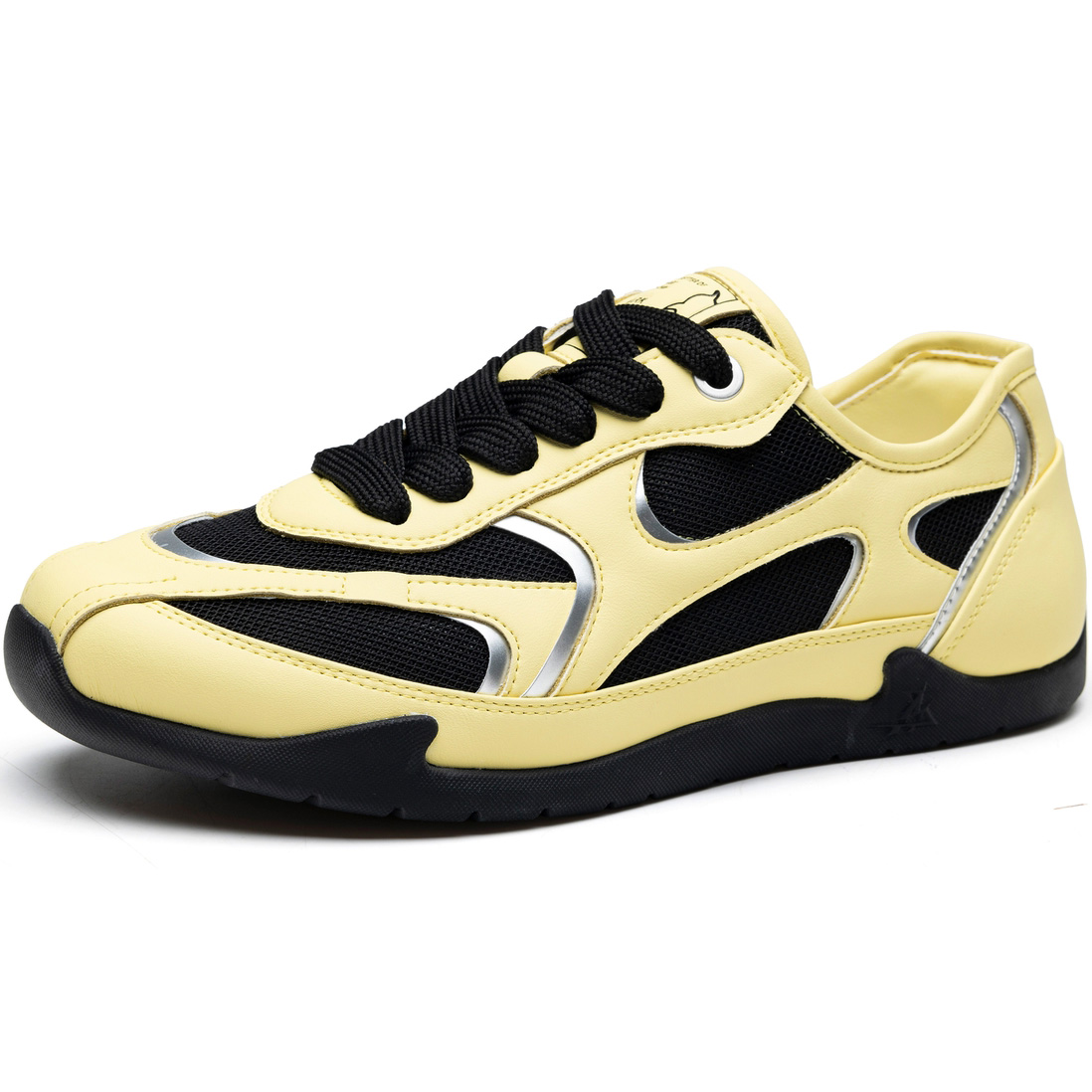 Mens Mesh and Leather Patchwork Lightweight German Army Sneakers - Image 2