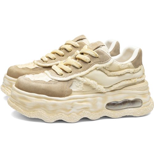 Alternative view of Mens Paneled Frayed Edge Chunky Wave Skate Shoes With Air Cushion