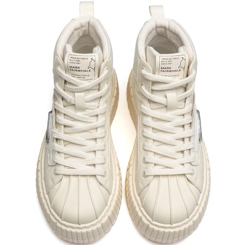 Alternative view of Mens Platform High Top Skate Shoes with Sleek Linear Panels