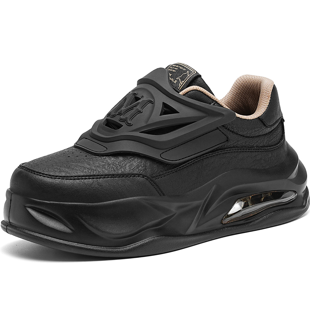 Mens Platform Sneakers No Tie Design with Velcro Strap - Image 2