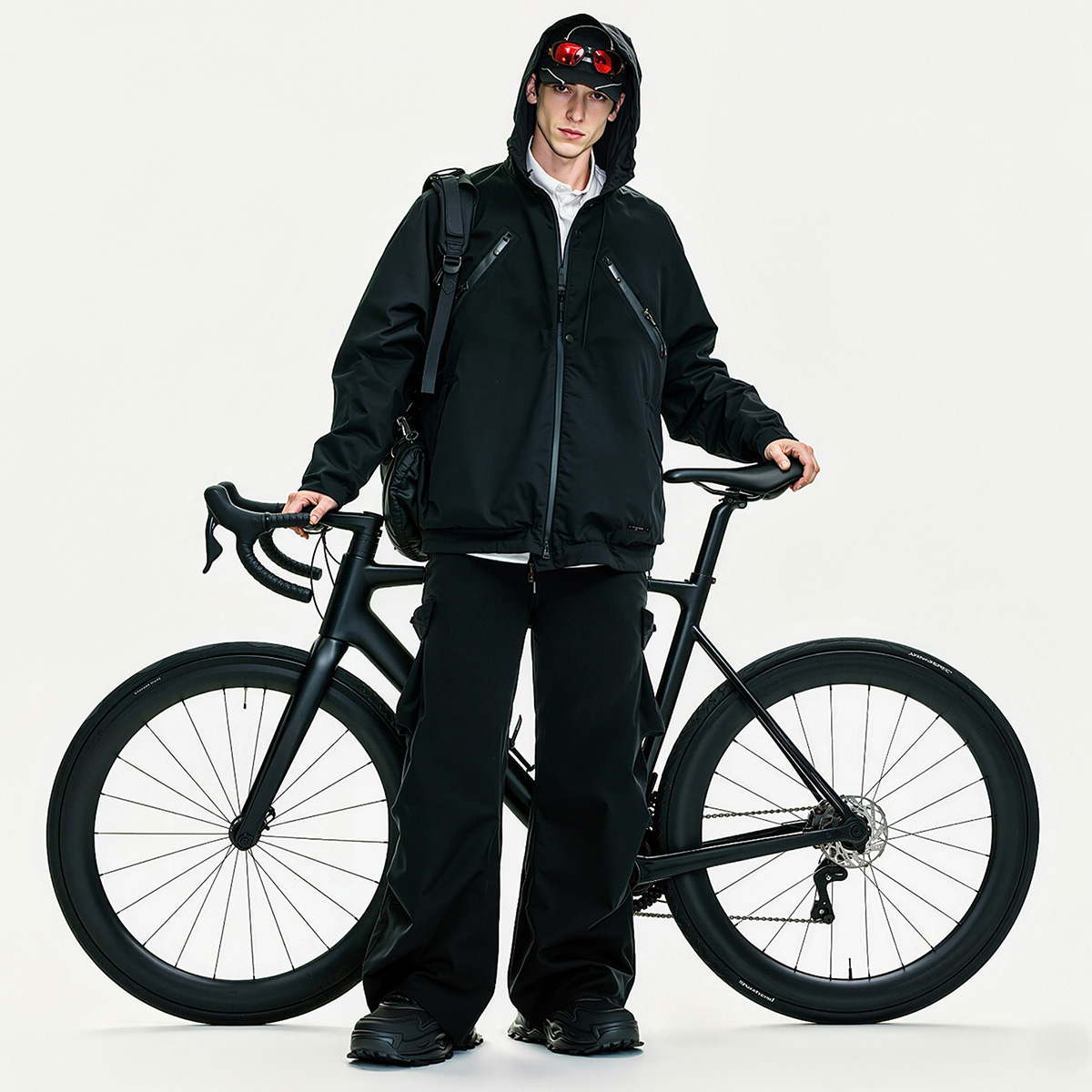 Mens Sculpting and Contouring Wide Platform Sneakers with Mesh and Leather Blocked - Image 6