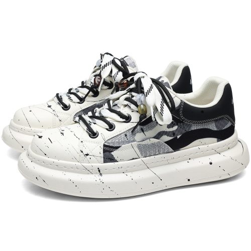 Alternative view of Mens Statement Platform Sneakers with Denim and Graffiti