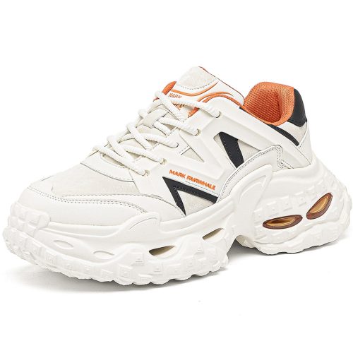 Mens Street Fashion Shoes Layered Overlays Trendy Dad Sneakers