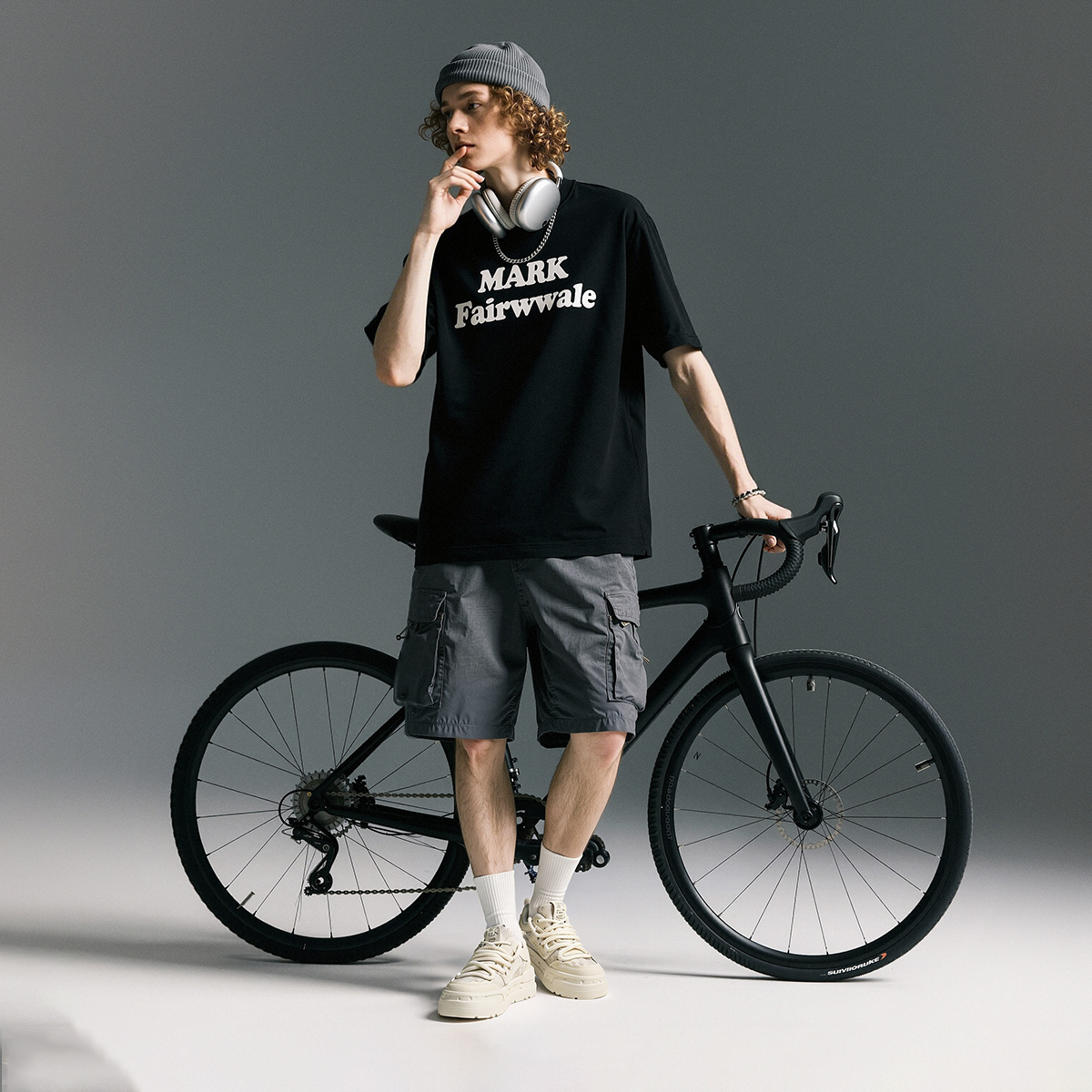 Mens Thick Shoelaces Spliced Denim Platform Sneakers - Image 9