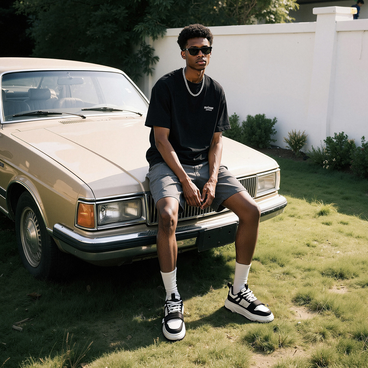 Mens Velcro Colorblock Perforated Platform Skate Shoes - Image 9