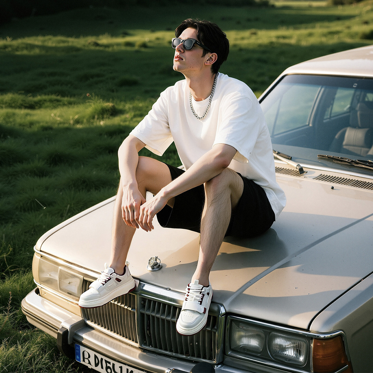 Mens Velcro Colorblock Perforated Platform Skate Shoes - Image 7