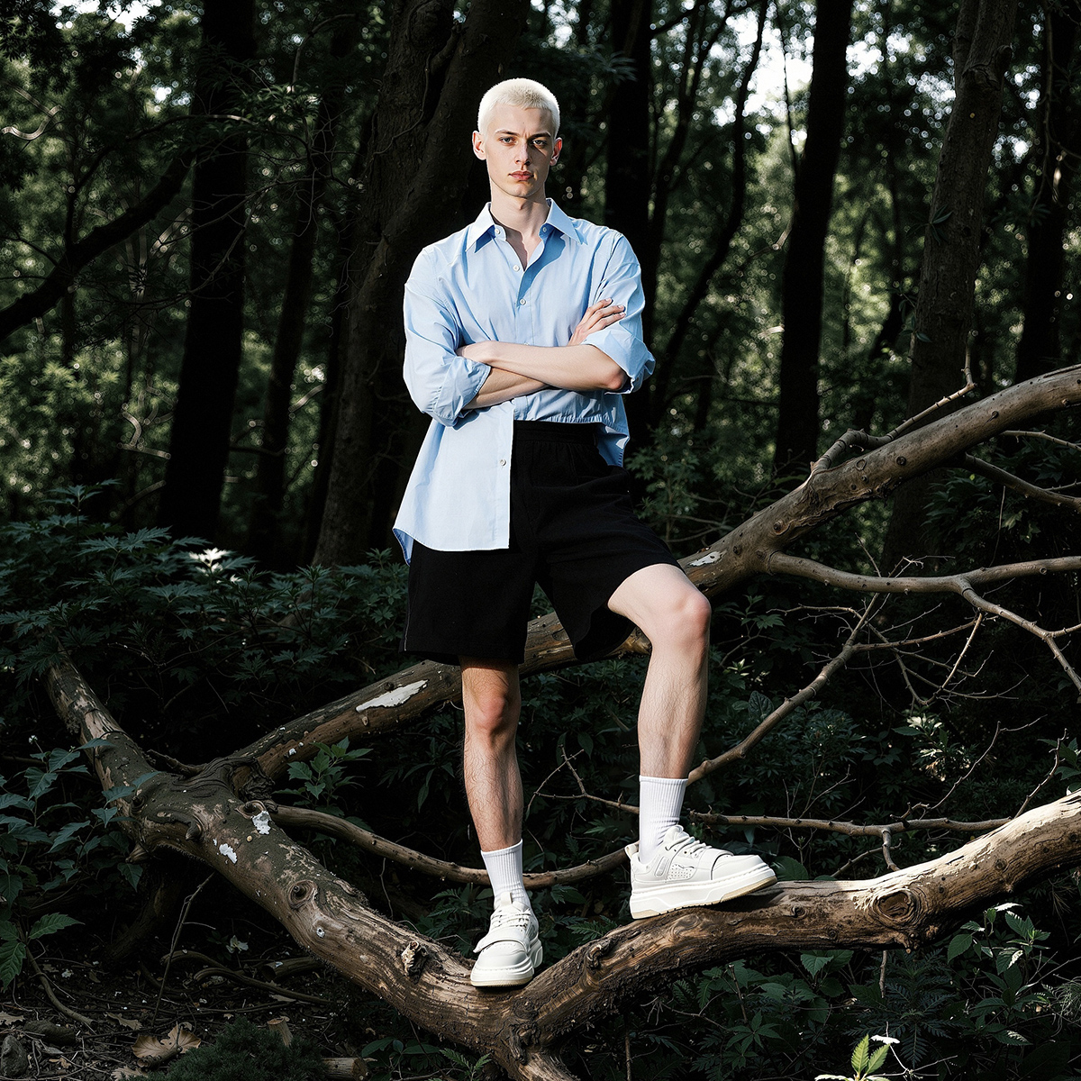 Mens Velcro Colorblock Perforated Platform Skate Shoes - Image 5