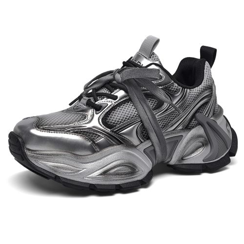 Mesh Chunky Sole Platform Dad Sneakers with Non Slip Tread and Breathable Upper