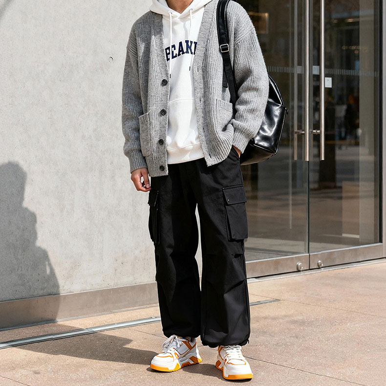 Woven Spatchwork Textured Leather Platform Sneakers with Contrast Trim - Image 5