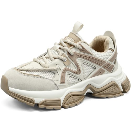 3D Honeycomb Mesh Upper Chunky Sneakers with Streamlined Design and Wave Textured Outsole